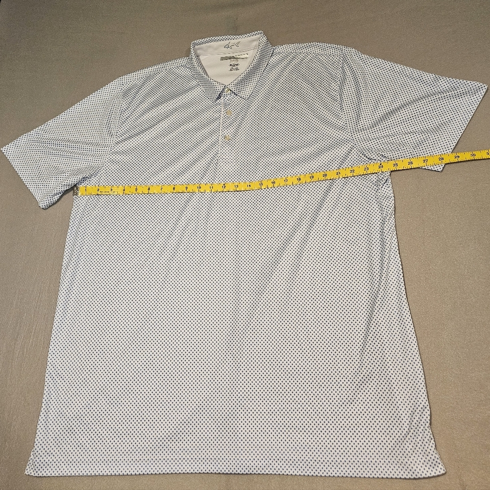 Greg Norman Men's Blue Patterned Polo Shirt Size XXL - Picture 3 of 7